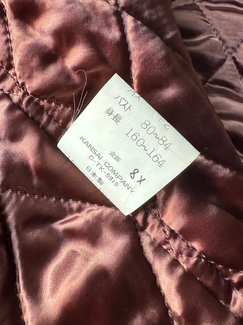 KANSAI YAMAMOTO - 1990s OVERSIZED QUILTED COAT WITH FUR COLLAR