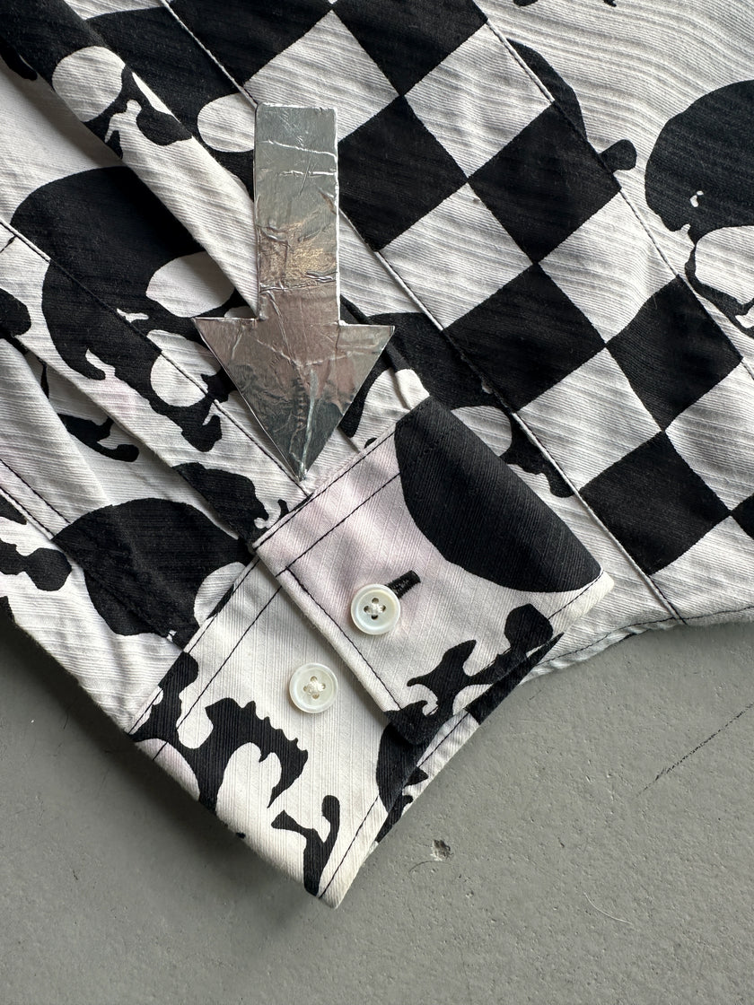 COMME DES GARÇONS SHIRT - S/S 2011 ALL OVER SKULL PRINT LONG SLEEVE SHIRT