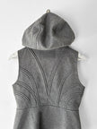 ITALIAN LABEL 2010s ZIPPED HOODED GILET JACKET