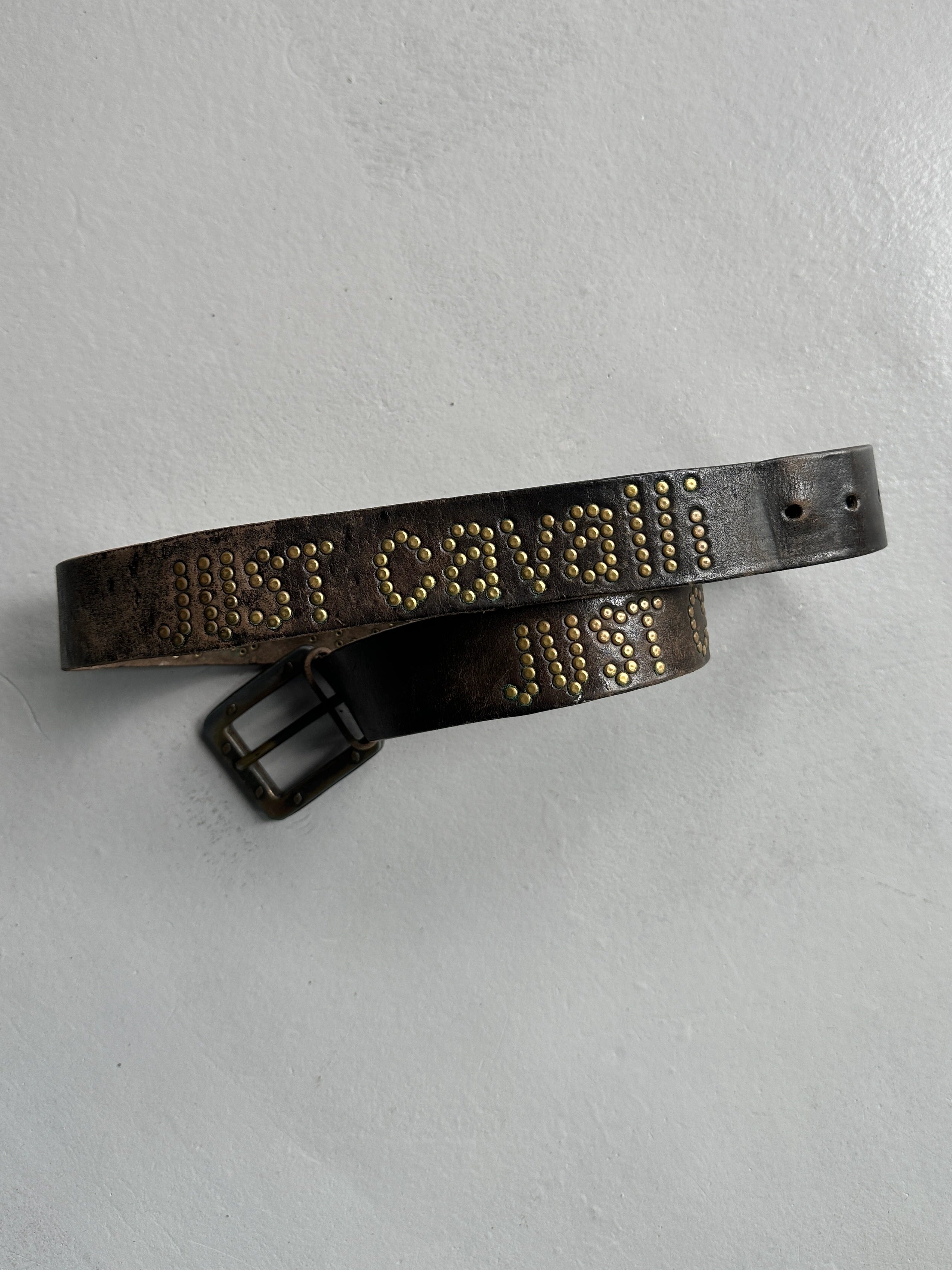 JUST CAVALLI - 2000s DISTRESSED LEATHER BELT