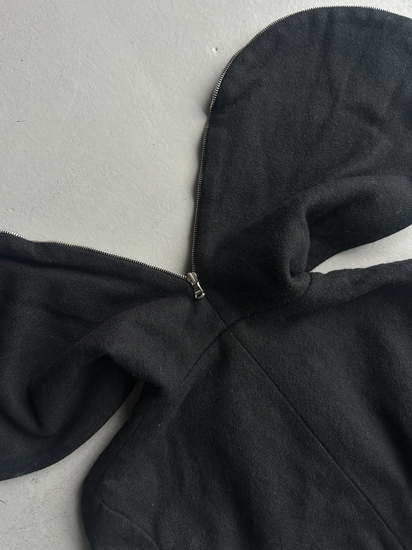 EMPORIO ARMANI - early 2000s FISHTAIL HOOD WOOL JACKET