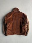 ITALIAN LABEL 1980s PANELED CORDUROY BOMBER JACKET WITH CONTRASTING SLEEVE