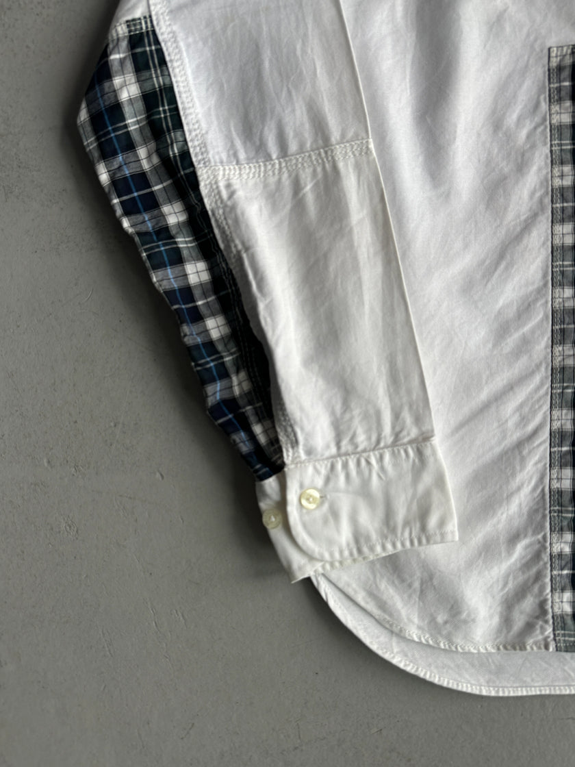 JUNYA WATANABE X BROOKS BROTHERS - A/W 2008 CHECKED PANELS LONG SLEEVE SHIRT