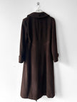 PIERRE CARDIN - 1990s LONG FITTED COAT WITH SINGLE BUTTON CLOSURE