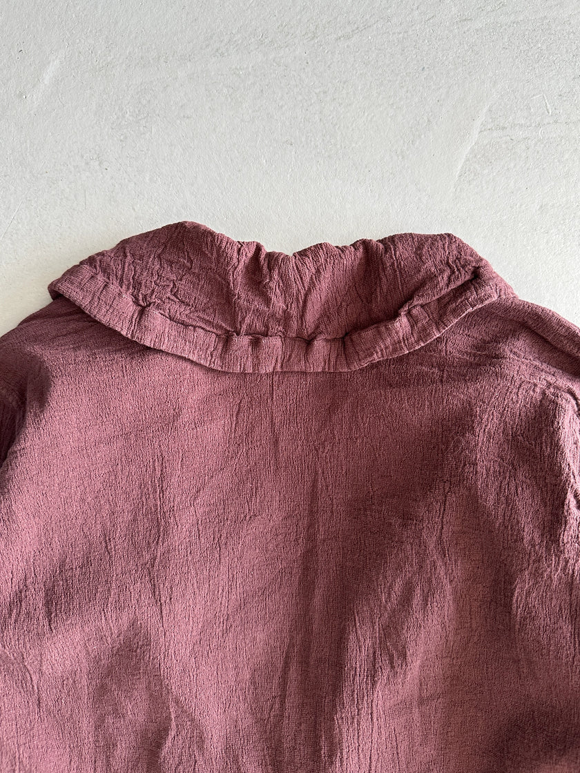 ISSEY MIYAKE ME - S/S 2004 RUCHED FRONT LONG SLEEVE TOP