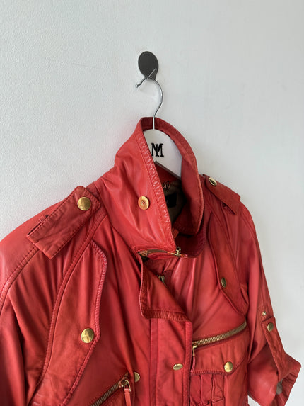 GUCCI - S/S 2009 ROLLED UP SLEEVE SOFT LEATHER BIKER JACKET