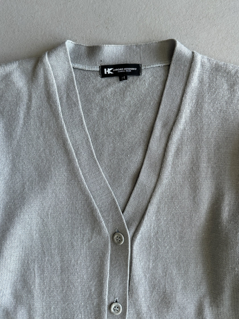 HIROKO KOSHINO - 1990s V NECK LIGHTWEIGHT CARDIGAN
