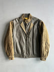 LOUIS FÉRAUD - 1980s CONTRASTING GREEN LAYERED LEATHER JACKET