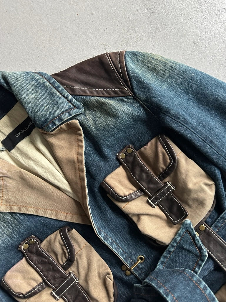 DSQUARED2 - F/W 2004 WRAP AROUND POCKET DENIM JACKET