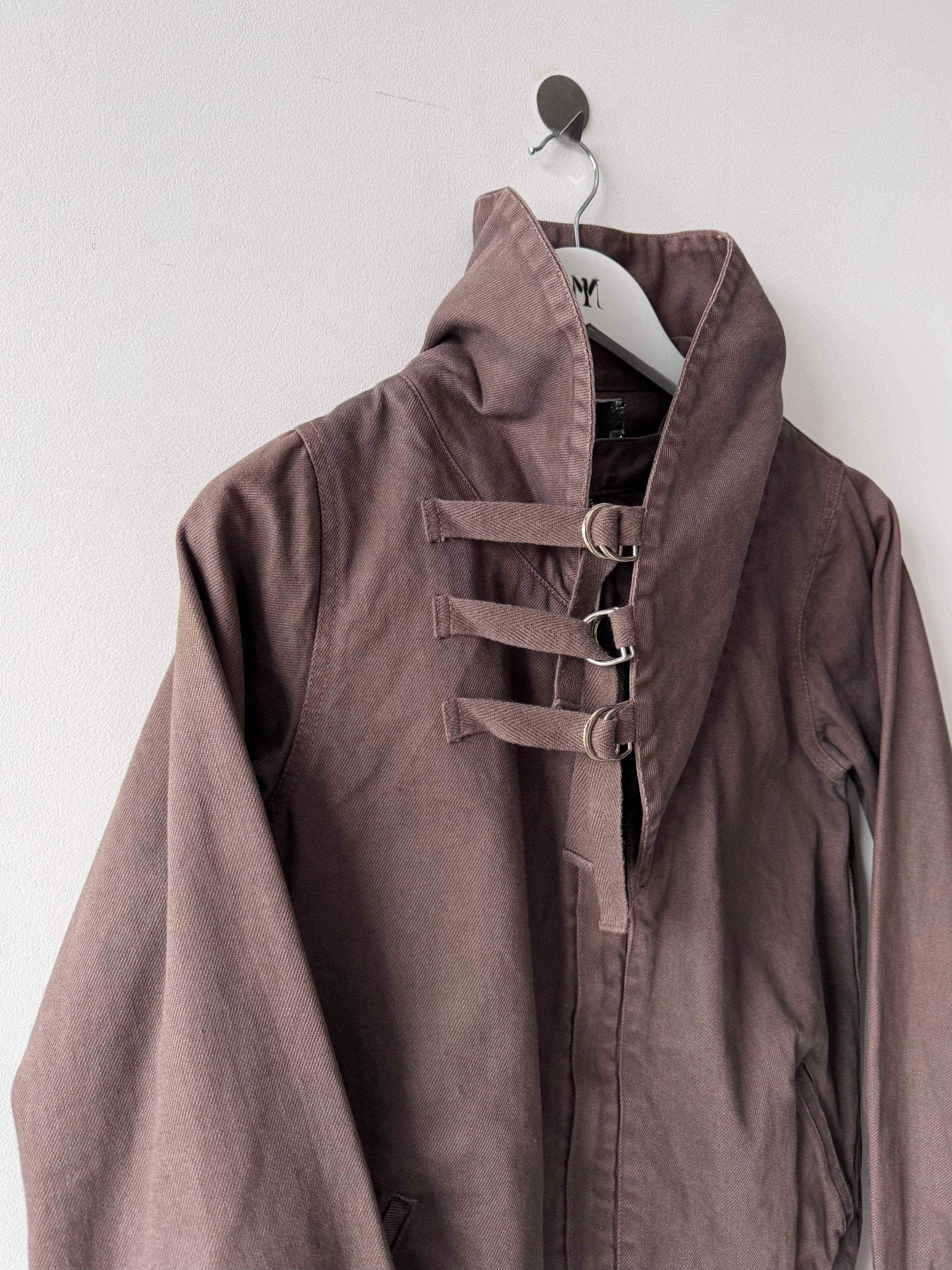 JAPANESE LABEL - 1990s ASYMMETRICAL COLLAR JACKET WITH D-RING DETAILS