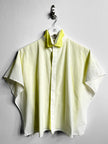 ISSEY MIYAKE - S/S 2014 LAYERED BLOUSE WITH CONTRASTING YELLOW INNERN LAYER