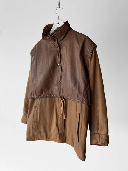 MANI BY GIORGIO ARMANI 1980s PANELED LEATHER JACKET
