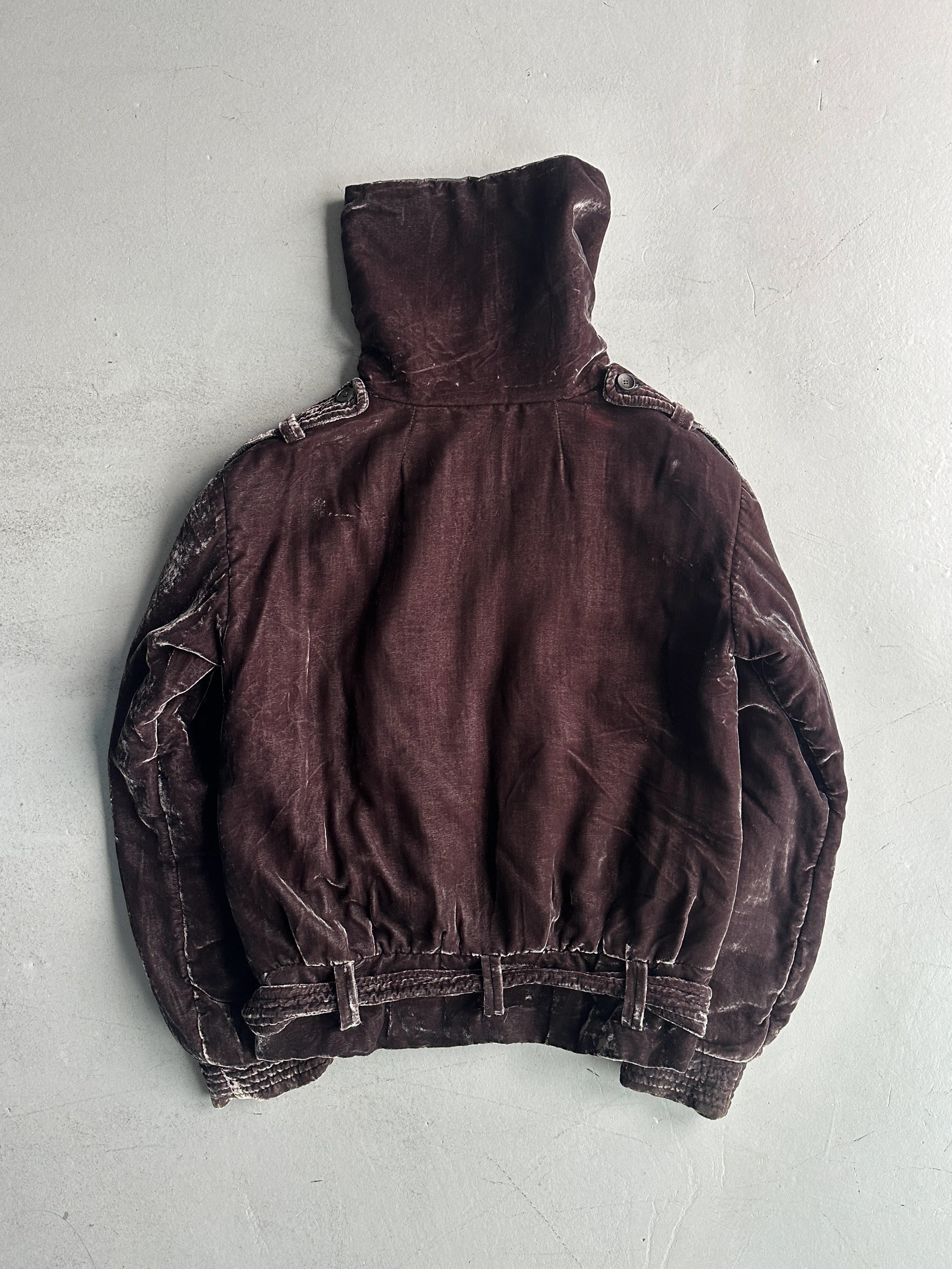 ANTONIO MARRAS - early 2000s VELVET FUNNEL NECK BOMBER JACKET