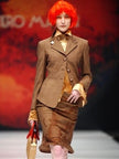 ALVIERO MARTINI - F/W 2003 MAP PRINT CORDUROY SKIRT