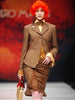 ALVIERO MARTINI - F/W 2003 MAP PRINT CORDUROY SKIRT