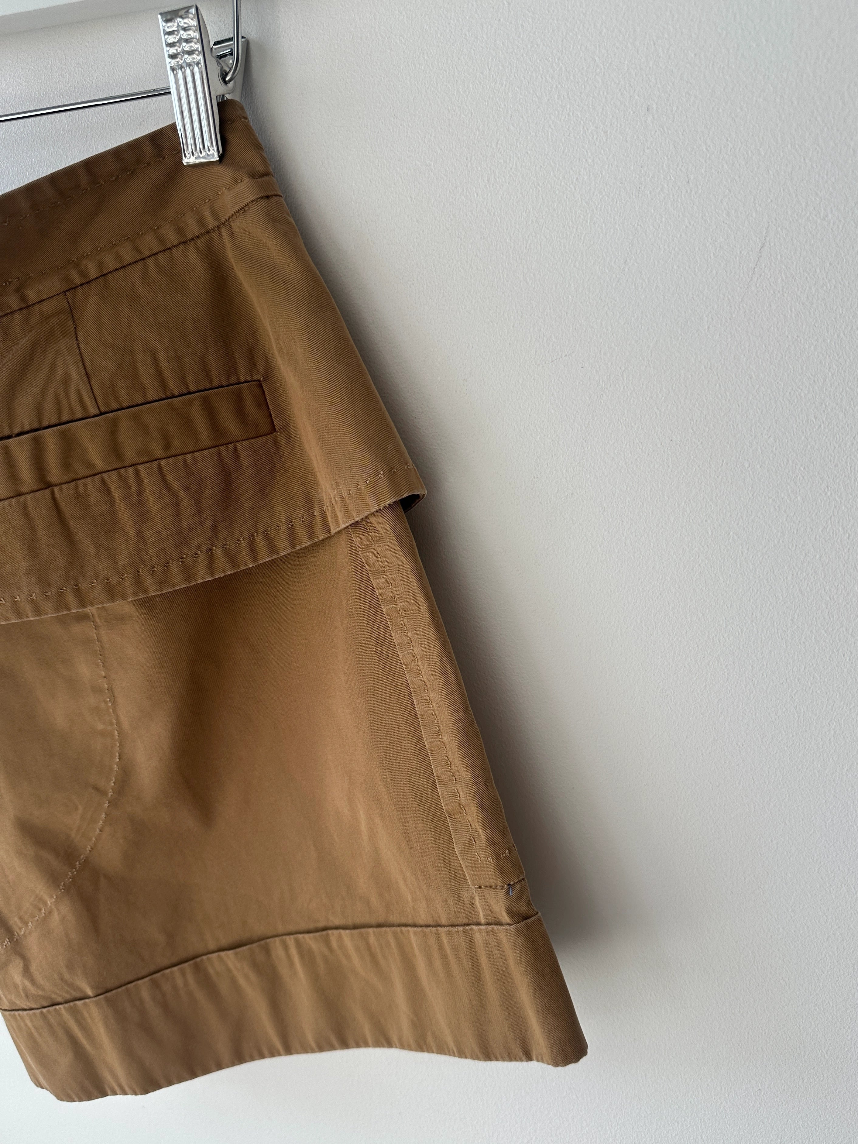 DSQUARED2 - S/S 2014 PANELED CARGO SHORTS WITH OVERSIZED BUTTON DETAILS