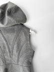 ITALIAN LABEL 2010s ZIPPED HOODED GILET JACKET