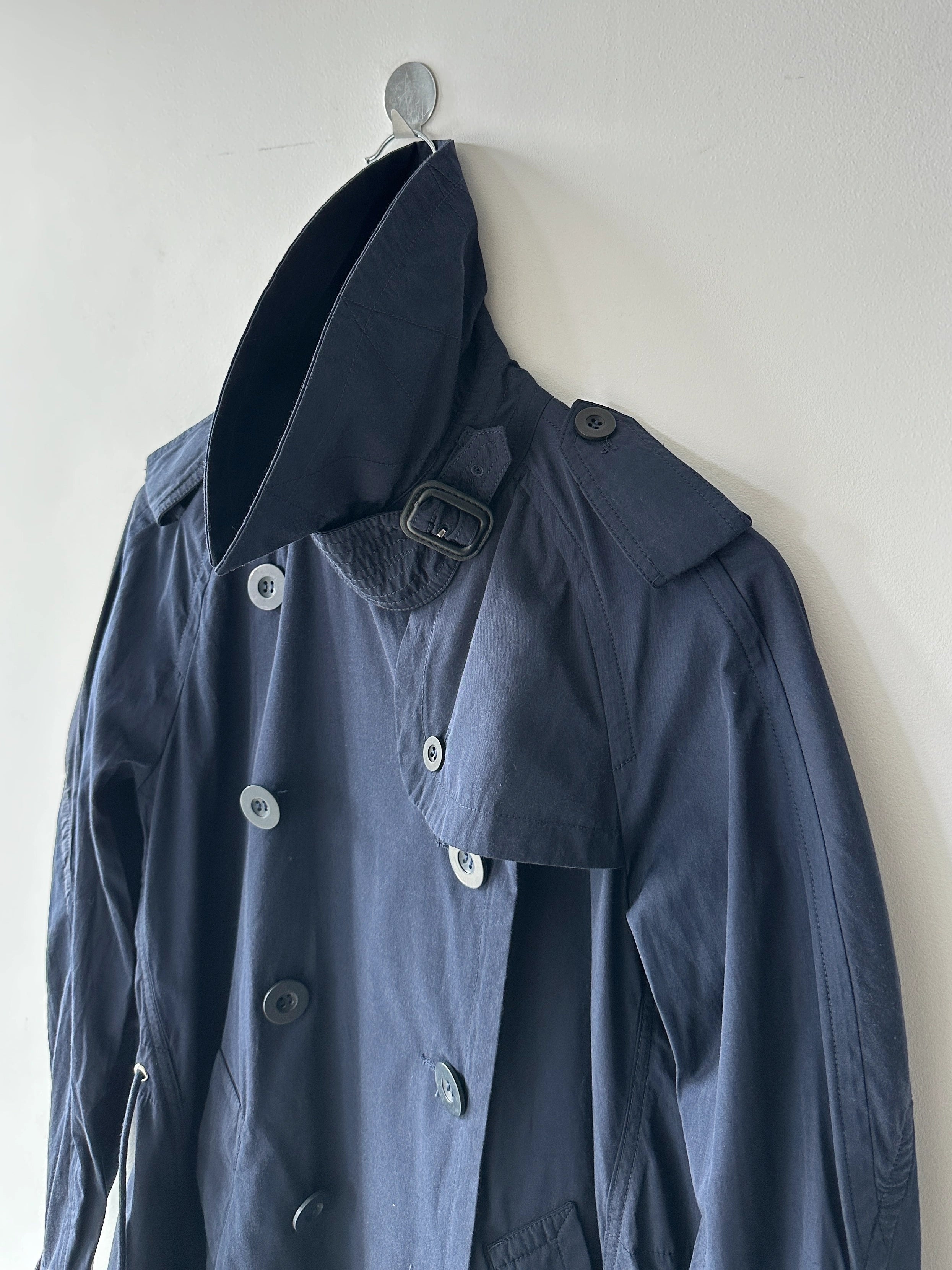 SACAI - S/S 2017 DOUBLE BREASTED TRENCH COAT WITH DRAWCORD GATHERED HEM