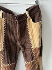 1990s PATCHWORK CONSTRUCTION CORDUROY STRAIGHT LEG TROUSERS