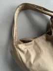 ISSEY MIYAKE PLANTATION - 1990s LEATHER SLOUCHY SHOULDER BAG