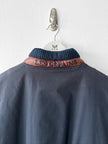LES COPAINS - 1980s CONTRASTING LEATHER FRONT BOMBER JACKET