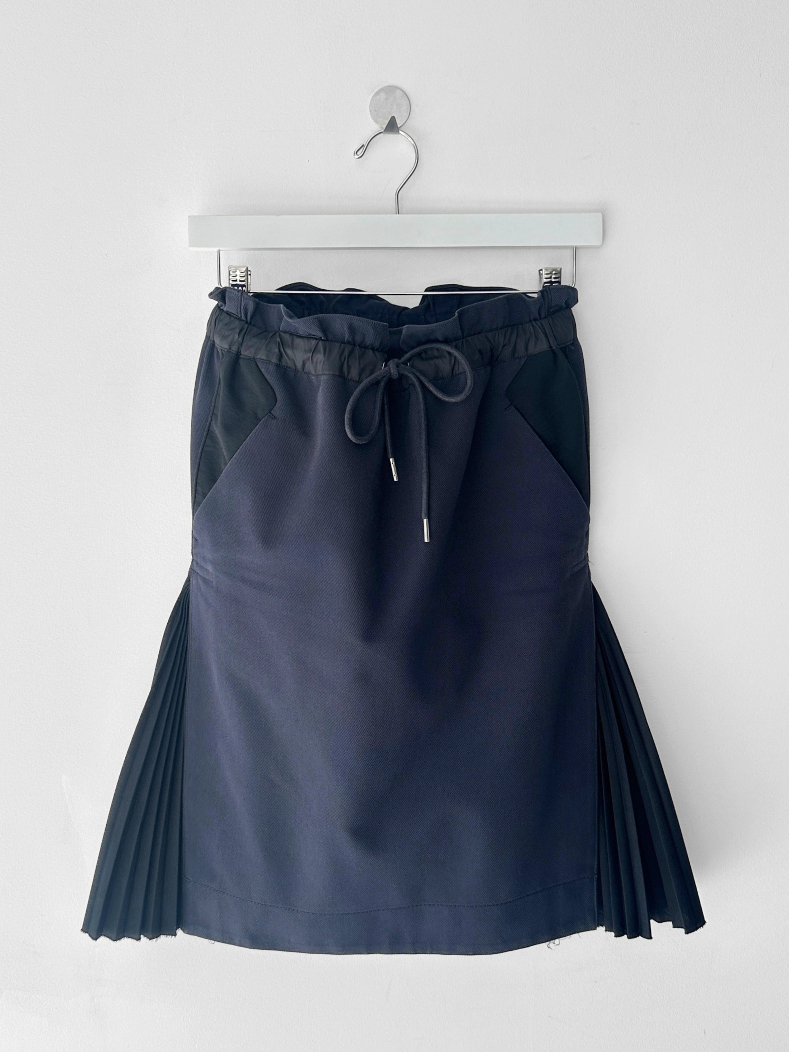 SACAI -  F/W 2017 SKIRT WITH PLEATED SIDE INSERTS