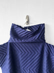 ISSEY MIYAKE - F/W 2002 CHEVRON PLEATS HIGH NECK TOP