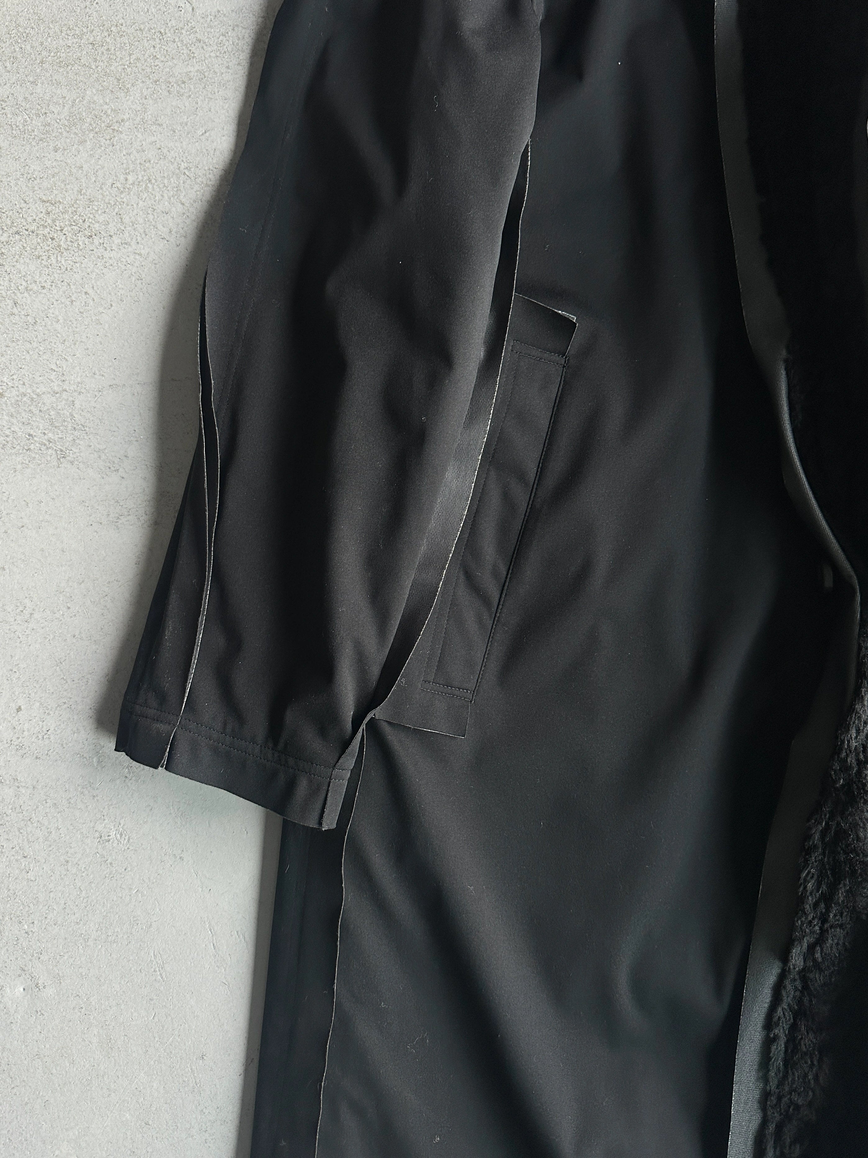 ARRSTON VOLAJU BY KOHSHIN SATOH - 1990s LONG TECHNICAL JACKET WITH FAUX FUR TRIM