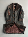 KANSAI YAMAMOTO - 1990s OVERSIZED QUILTED COAT WITH FUR COLLAR