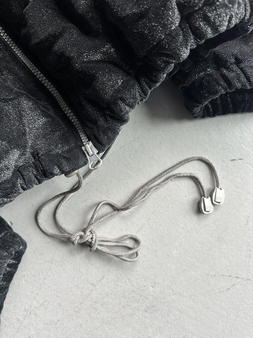 ARMANI JEANS - 2000s CROP FIT GLITTER PUFFER  BOMBER JACKET