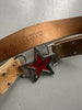 ANDREW MACKENZIE - 2000s STAR BUCKLE LOGO LEATHER BELT