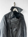 ANDREW MACKENZIE - F/W 2008 WAXED PVC LONG JACKET WITH ZIP DETAILS