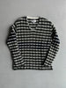 ARMANI JEANS - 1990s CHUNKY KNIT JUMPER WITH LOGO EMBROIDERED FRONT