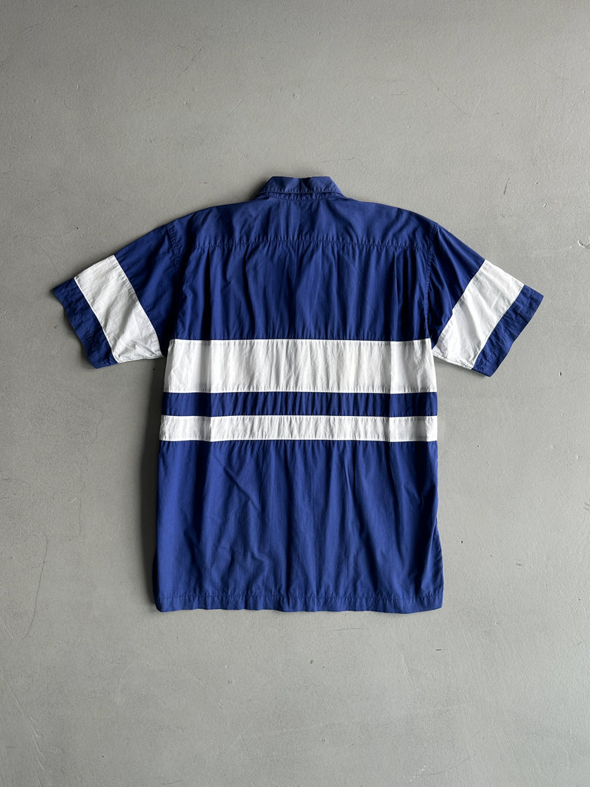 ISSEY MIYAKE DUETRIO - 1980s COLOUR BLOCK HALF SHIRT SLEEVE