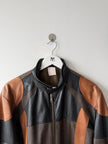 ANTONIO MARRAS - early 2000s PANELED LEATHER BIKER JACKET