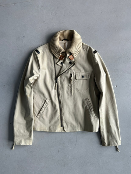 DANIELE ALESSANDRINI - 1990s BOMBER JACKET WITH RIBBED KNIT COLLAR