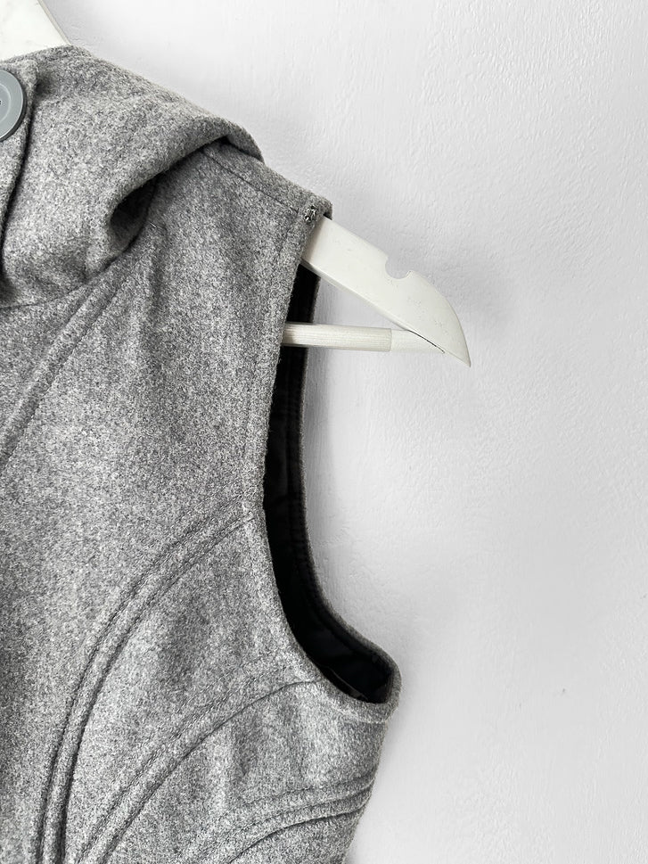 ITALIAN LABEL 2010s ZIPPED HOODED GILET JACKET
