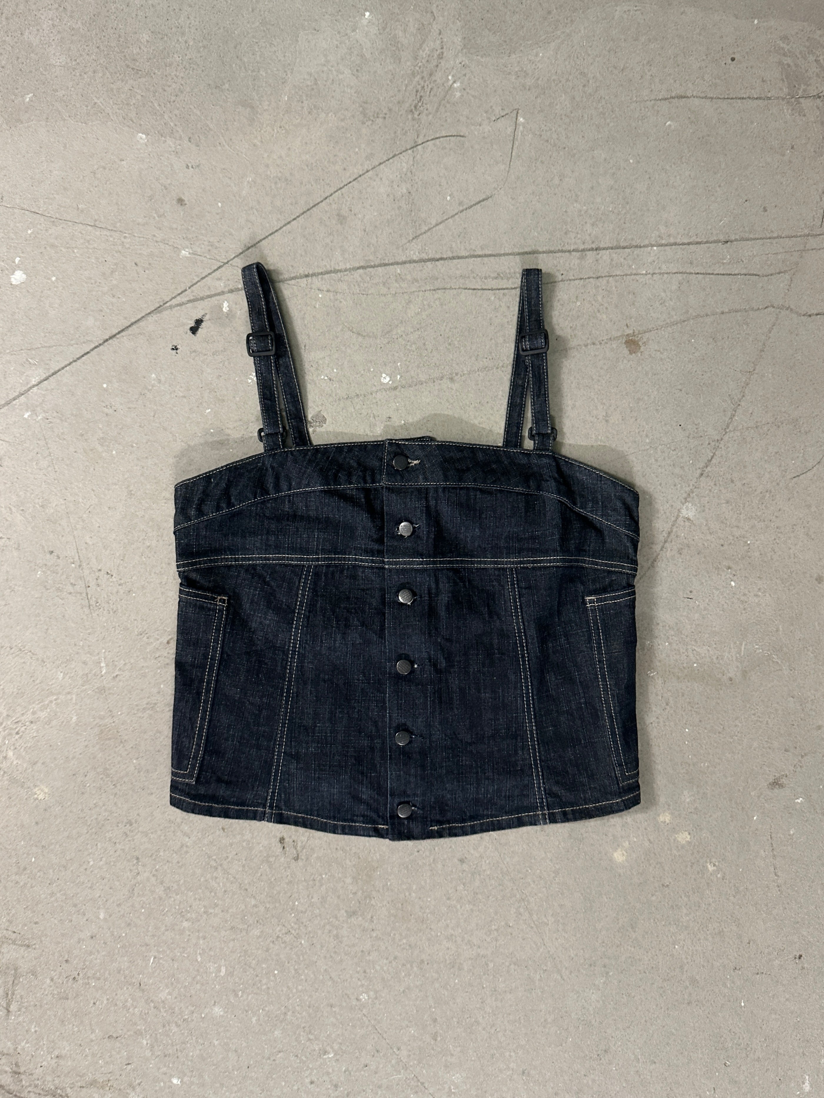 MARITHÈ + FRANÇOIS GIRBAUD- 2000s DENIM CORSET