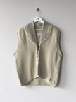ARMANI JEANS 1990s CHUNKY KNIT BUTTONED GILET
