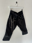 MARITHÉ + FRANÇOIS GIRBAUD - S/S 2008 PANELED CROPPED TROUSERS WITH CHAIN DETAILS