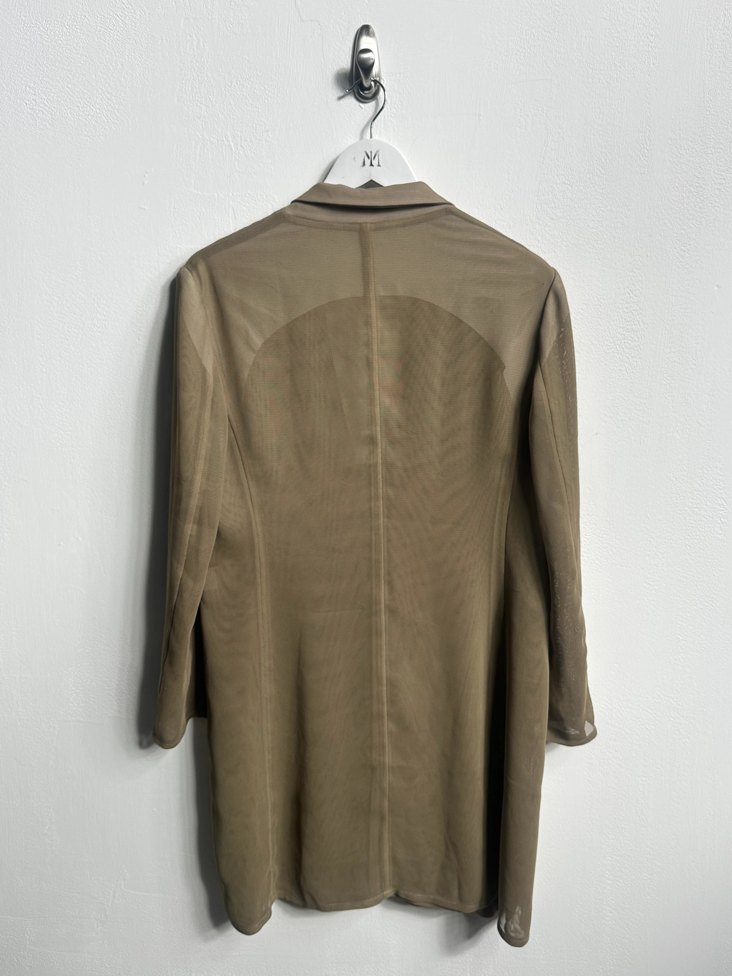 ISSEY MIYAKE - early 2000s DOUBLE LAYER MESH LONG BLAZER