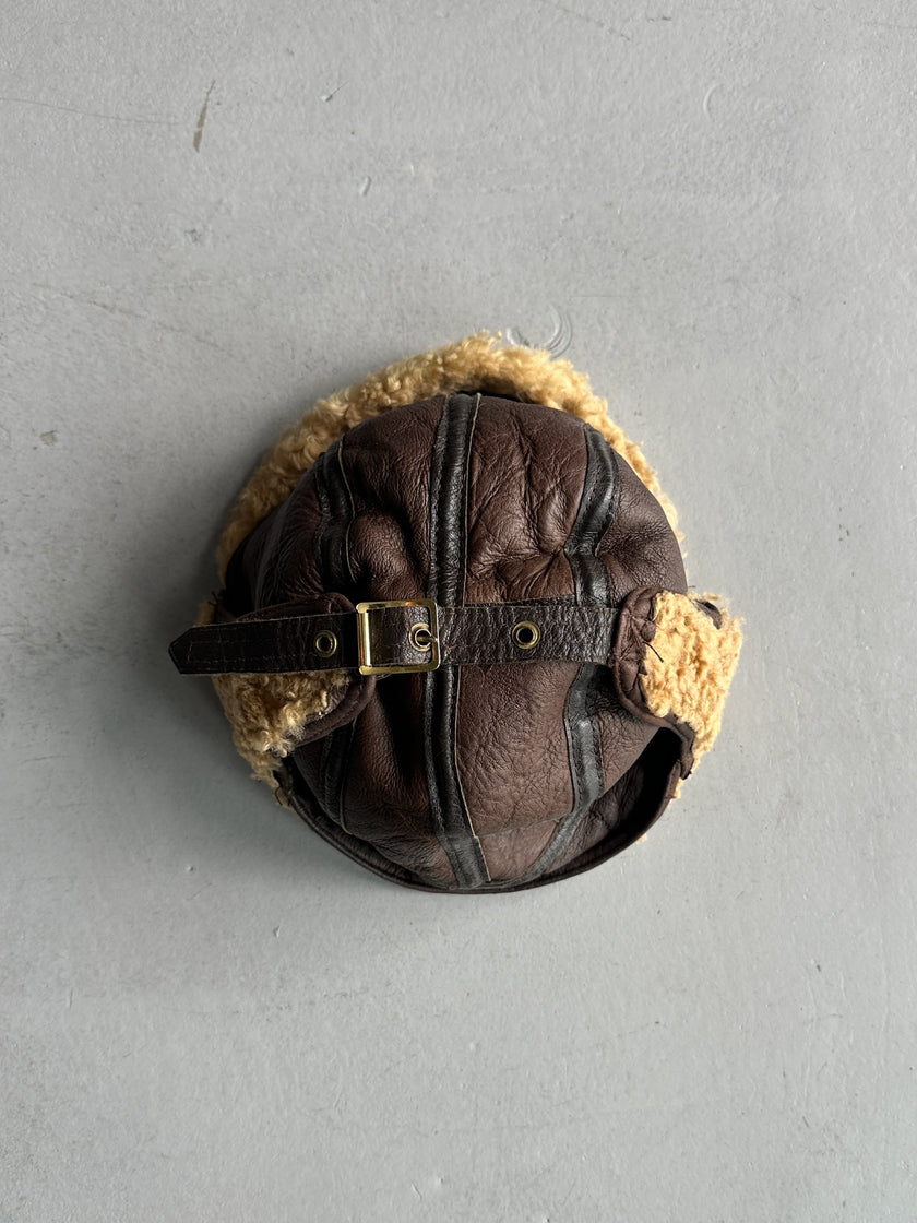 1980s SHEARLING AVIATOR HAT