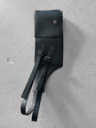 HIROKO KOSHINO - 1990s LEATHER WAIST BELT WITH THREE FLAP POCKETS
