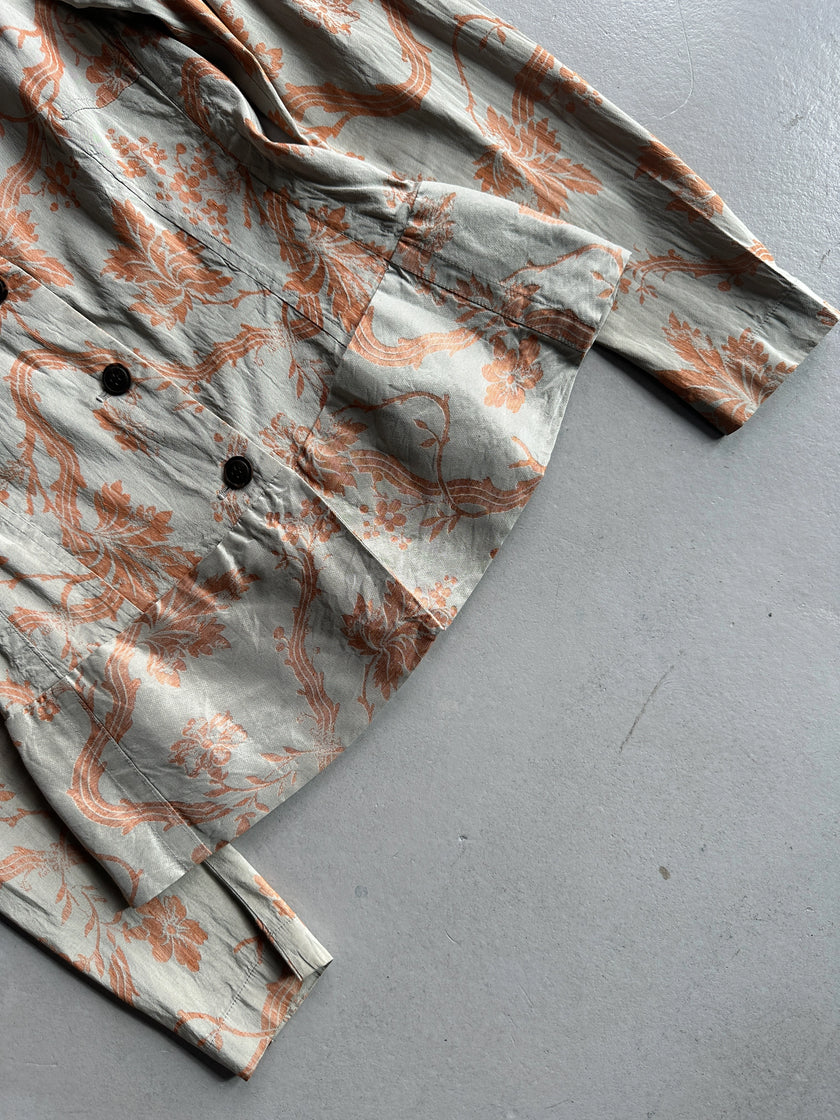 DRIES VAN NOTEN - 1990s FLORAL PATTERN LIGHT BLAZER