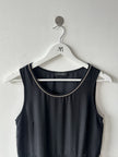 COP COPINE - 2000s ASYMMETRIC SATIN DRESS WITH CHAIN NECKLINE
