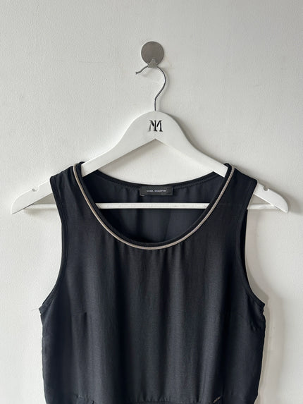 COP COPINE - 2000s ASYMMETRIC SATIN DRESS WITH CHAIN NECKLINE