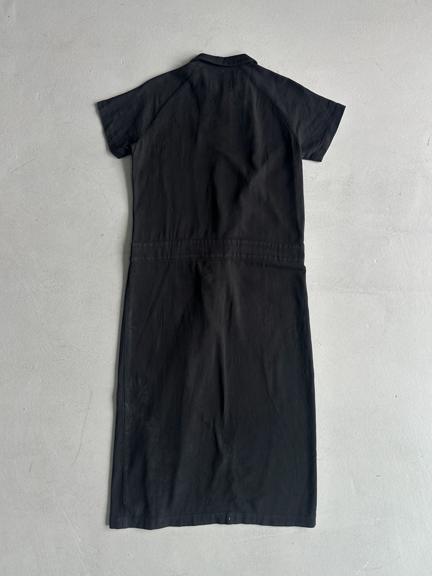 COMME DES GARÇONS TRICOT - 2000s COLLARED MAXI DRESS