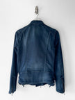 TAVERNITI - early 2000s DENIM BIKER JACKET