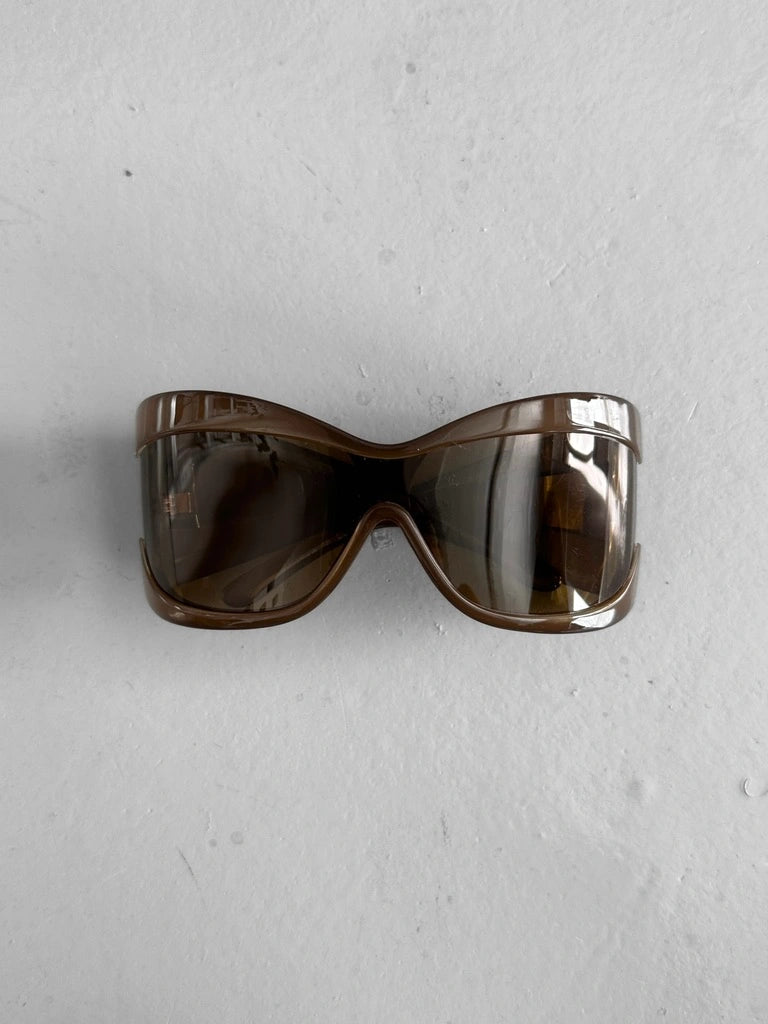 GIANFRANCO FERRÉ - 2000s OVERSIZED WRAPAROUND SUNGLASSES