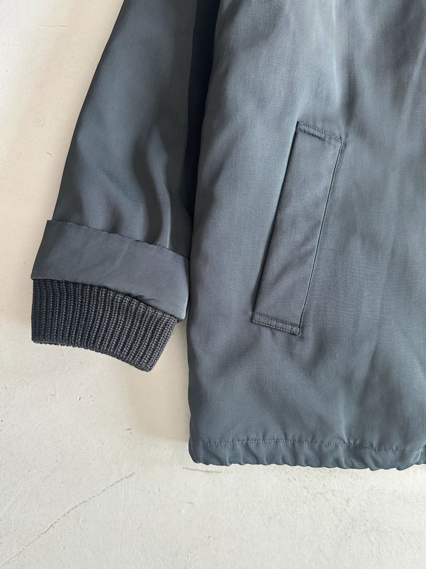 GIORGIO ARMANI - 1990s RIBBED HIGH NECK TWO WAY ZIP JACKET